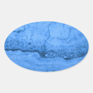 Sticker Ovale Motif en granit bleu, marbre bleu, pierre bleue