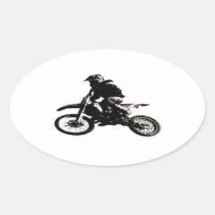 Sticker Ovale Motocross