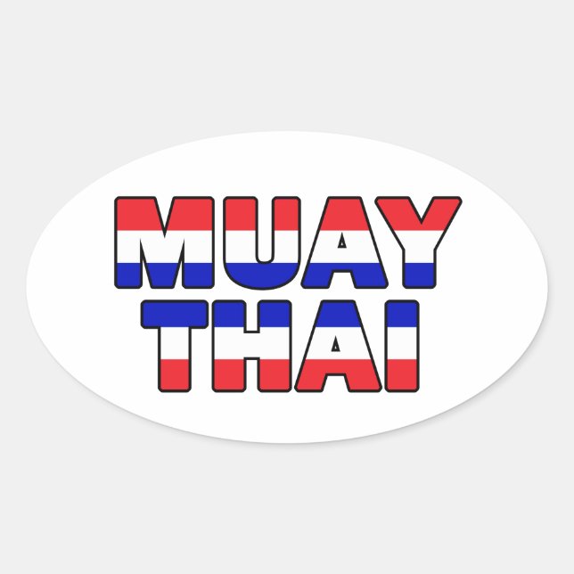Sticker Ovale Muay Thai (Devant)