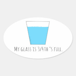 Sticker Ovale My Glass est 3/4ème Full
