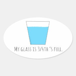Sticker Ovale My Glass est 3/4ème Full