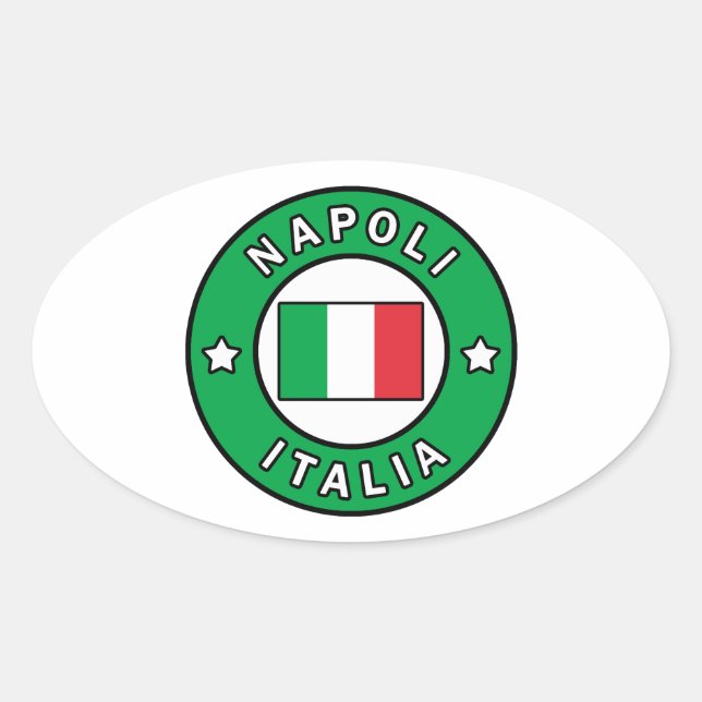 Sticker Ovale Napoli Italia (Devant)
