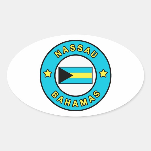 Sticker Ovale Nassau Bahamas (Devant)