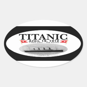 Sticker Ovale Navire fantôme Titanic Chaussures ovales (fronti