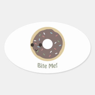Sticker Ovale Ne Me Mords Pas !