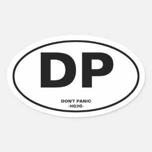 Sticker Ovale Ne paniquez pas