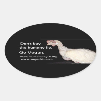 Sticker Ovale Ne pas par le mensonge humain (oeufs)