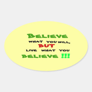 Sticker Ovale Ne soyez pas un hypocrite