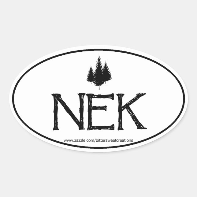 Sticker ovale NEK Northeast Kingdom (Devant)