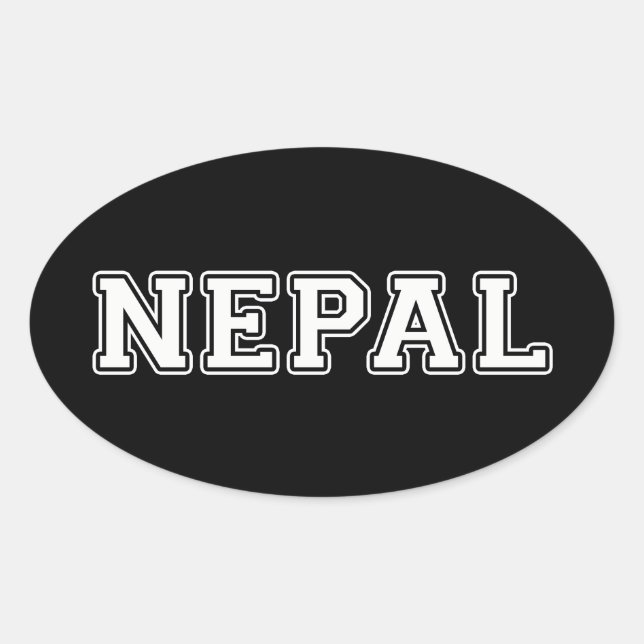 Sticker Ovale Népal (Devant)