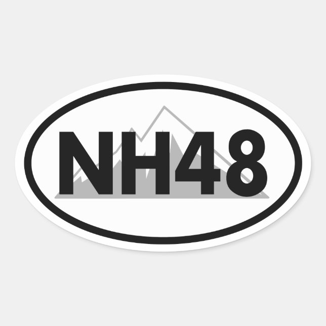 Sticker Ovale New Hampshire 48 Oval (Devant)