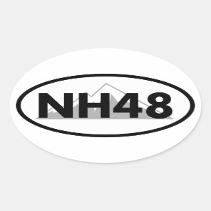 Sticker Ovale New Hampshire 48 Oval