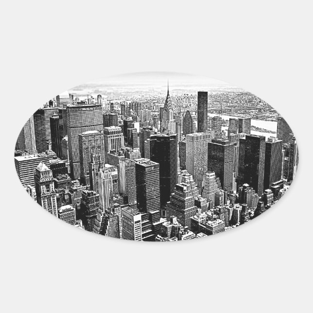 Sticker Ovale New York (Devant)