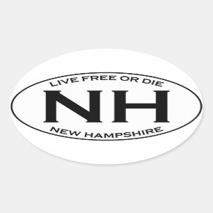 Sticker Ovale NH - New Hampshire