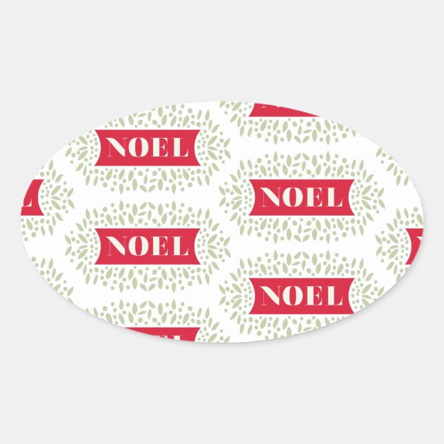 Sticker Ovale noël (Devant)