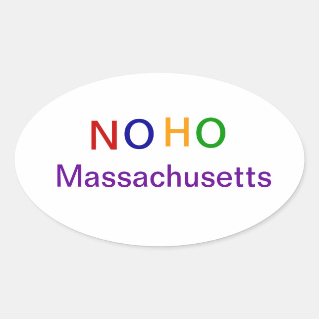 Sticker Ovale NOHO Massachusetts (Devant)