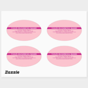 Sticker Ovale Nom commercial en surbrillance sur l'autocollant r