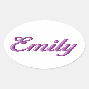Sticker Ovale Nom d'autocollant d'Emily