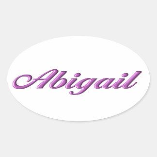 Sticker Ovale Nom de l'autocollant Abigail