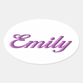 Sticker Ovale Nom de l'autocollant Emily