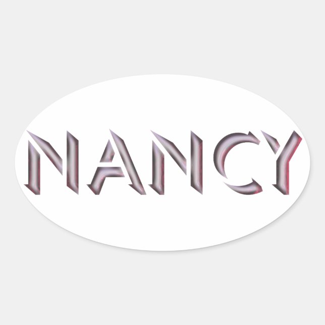 Sticker Ovale Nom de l'autocollant Nancy (Devant)