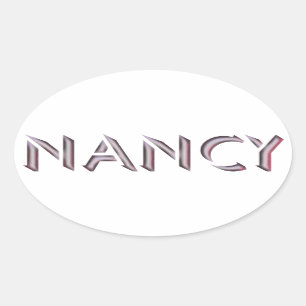 Sticker Ovale Nom de l'autocollant Nancy
