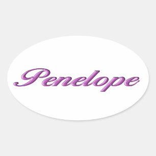 Sticker Ovale Nom de l'autocollant Penelope
