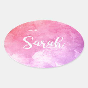 Sticker Ovale Nom Sarah