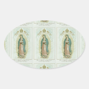 Sticker Ovale Notre Dame de la Guadalupe