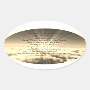 Sticker Ovale Notre Père Psaume 23