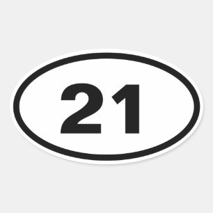 Sticker ovale Numéro de casier