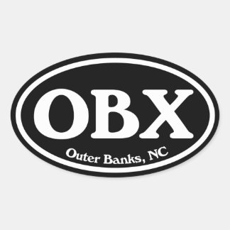 Sticker Ovale OBX Banques extérieures Noir Oval
