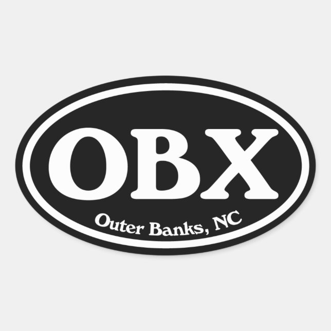 Sticker Ovale OBX Banques extérieures Noir Oval (Devant)