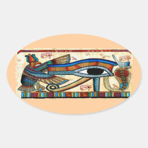 Sticker Ovale OEIL D'HORUS Mystical Egyptian Art Collection