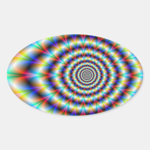 Sticker Ovale Oeil psychédélique