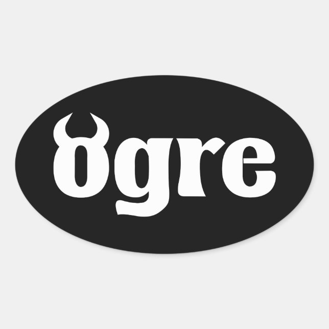 Sticker Ovale Ogre (Devant)
