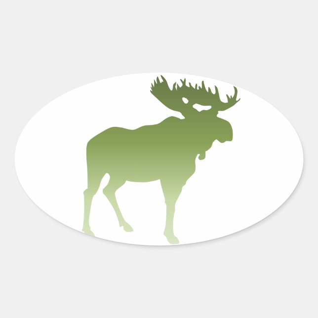 Sticker Ovale Oie verte (Devant)