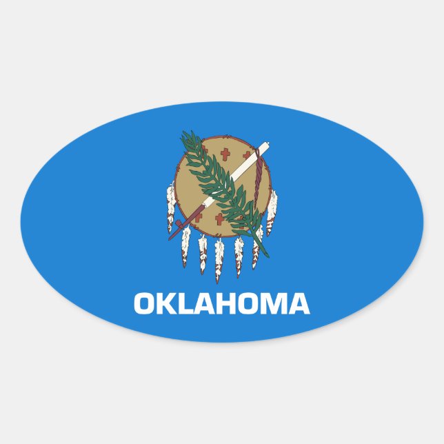 Sticker Ovale Oklahoma (Devant)