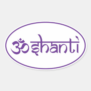Sticker Ovale Om Shanti