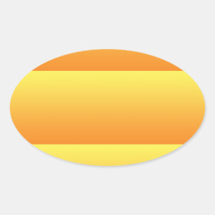 Sticker Ovale Ombre jaune et orange