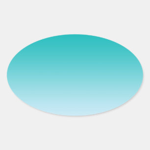 Sticker Ovale Ombre turquoise
