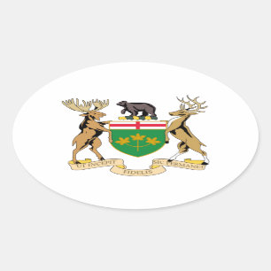 Sticker Ovale Ontario (Canada) Armoiries