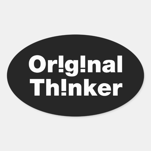 Sticker Ovale Original Thinker (Devant)