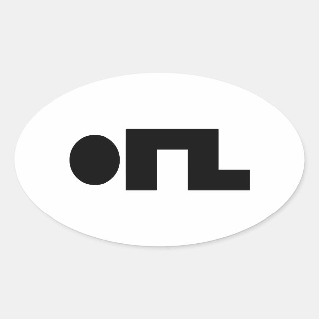 Sticker Ovale ORZ Emoticon Kaomoji Emoji (Devant)