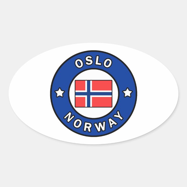 Sticker Ovale Oslo Norvège (Devant)