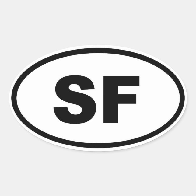 Sticker Ovale Oval de San Francisco SF (Devant)