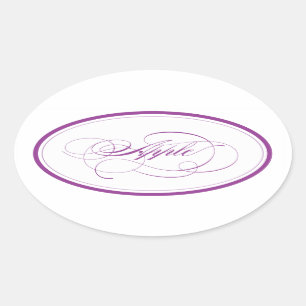 Sticker Ovale Oval personnalisé_Apple