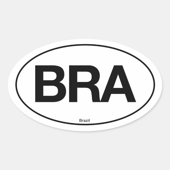 Sticker Ovale Ovale du Brésil (Devant)