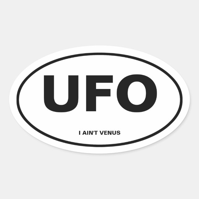 STICKER OVALE OVNI (Devant)