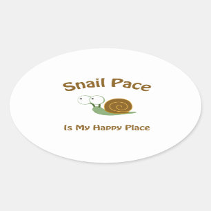 Sticker Ovale Pace d'escargot
